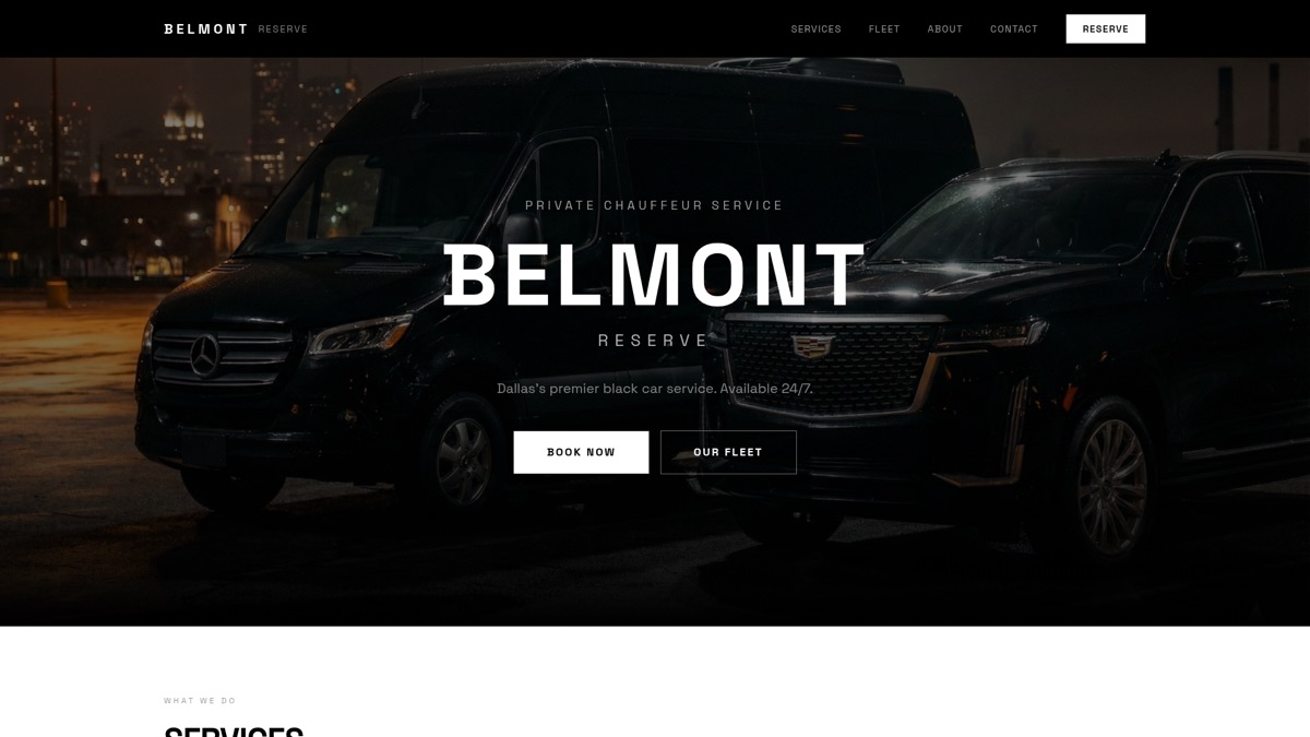 Belmont Reserve website